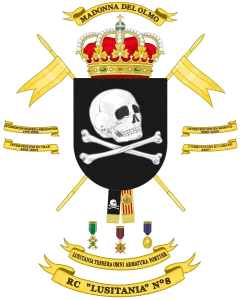 Escudo de armas del REG. DE CABALLERIA LUSITANIA 8