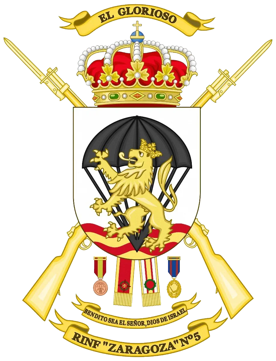 Escudo de armas del REG. DE ARTILLERIA ZARAGOZA 5