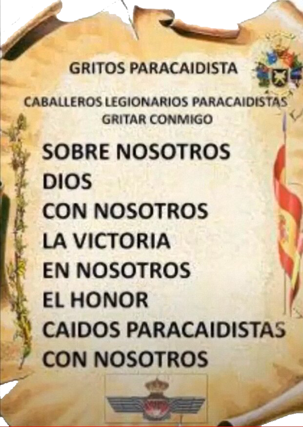 Oración - Gritos e Ideario
pergamino de los gritos paracaidistas