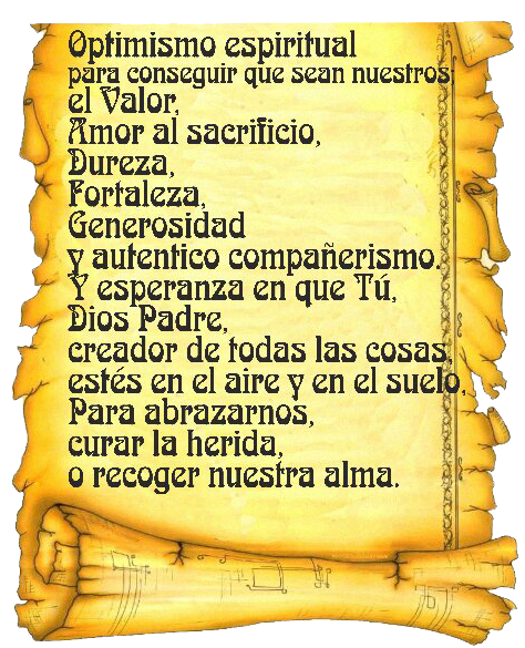 Oración - Gritos e Ideario
imagen de la segunda parte de la oración paracaidista