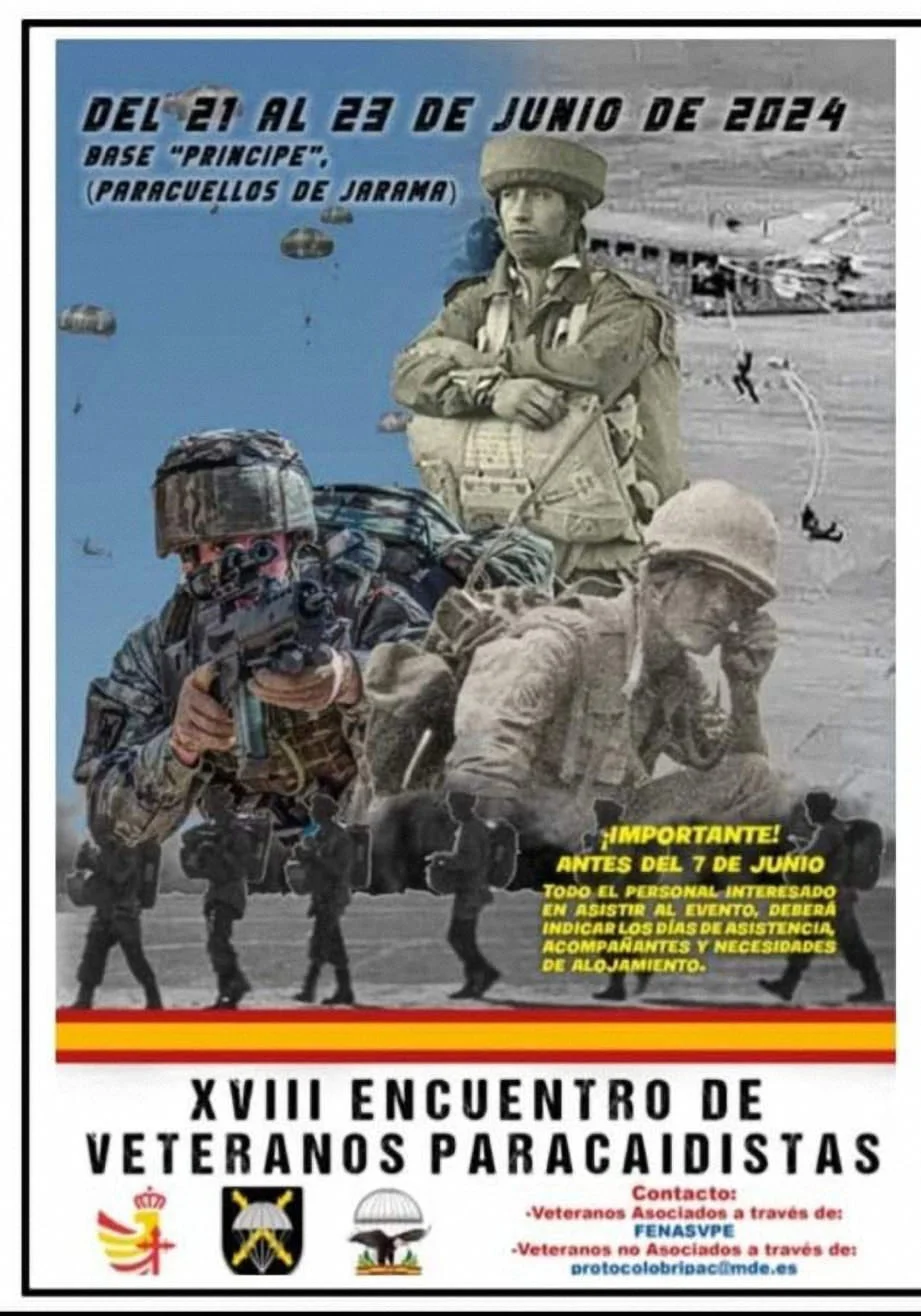 IMAGEN DE PROMOCION DEL XVIII ENCUENTRO PARACAIDISTA